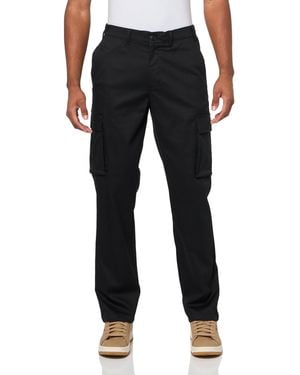 Karl Lagerfeld Paris Cotton Twill Cargo Style Belt Loops Pant - Black