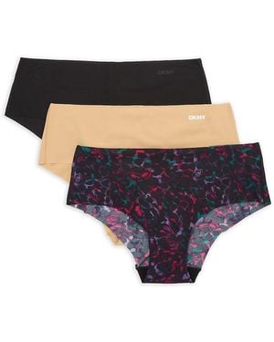 DKNY Litewear Cut Anywhere Hipster 3 Pack - Black