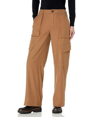 Vince S Flannel Wide Leg Raver Pant - Brown