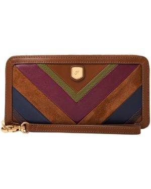 Fossil Lennox Zip Continental Wallet - Brown