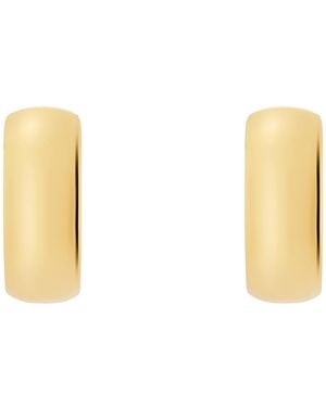 Fossil Ellis Domed Collection Two-tone Stainless Steel Hoop Earrings - White