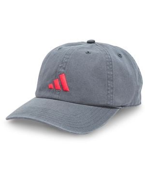 adidas Ultimate Hat Relaxed Crown Adjustable Fit Strapback Cotton Baseball Cap - Gray