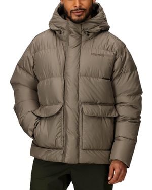 Marmot Stockholm 700 Fill Down Puffer With Hood - Brown