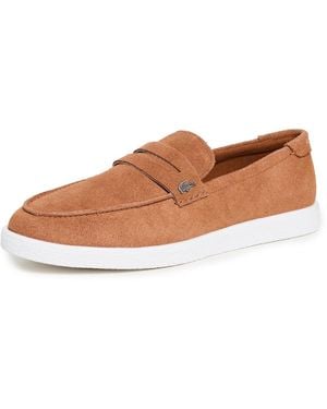 Lacoste Cochet Suede Loafers - White