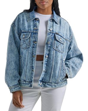 Wrangler Relaxed Fit Girlfriend Denim Jacket - Blue