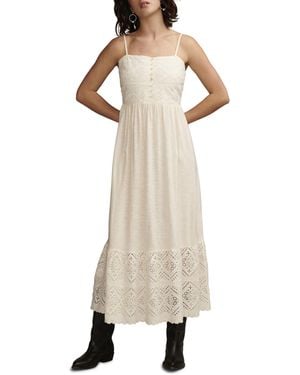 Lucky Brand Cutwork Maxi Dress - Natural