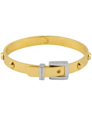 Michael Kors Two-tone Colby Buckle Bangle Bracelet - Metallic