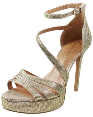 Jessica Simpson Shyremin Ankle Strap Platform Sandal Wedge - Natural
