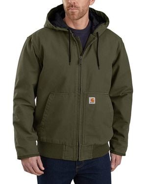 Carhartt Loose Fit Washed Duck Insulated Active Jacket - Green