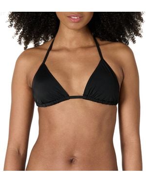 Amazon Essentials Parte de Arriba de Bikini de Triángulo Mujer - Negro