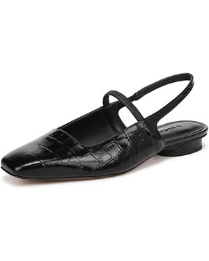 Vince S Venice Mary Jane Flat Black Croco Print Leather 6 M