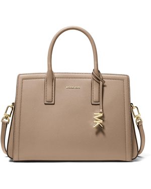 Michael Kors Laila Medium Satchel - Natural