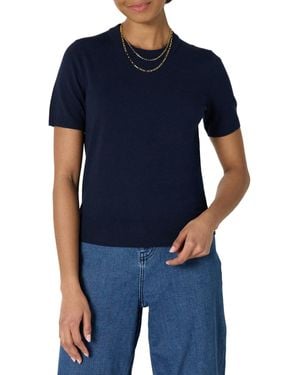 Amazon Essentials Regular-fit Short Sleeve Pullover Sweater Top - Blue