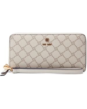 Nine West Lockup 9 Zip Around with Wristlet - Natur