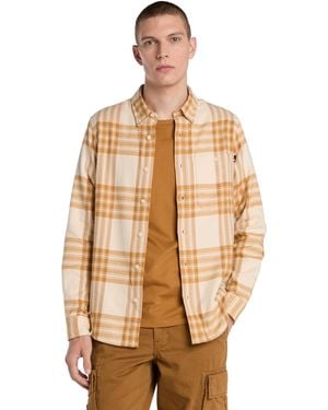 Timberland Midweight Flannel Check Shirt - Metallic