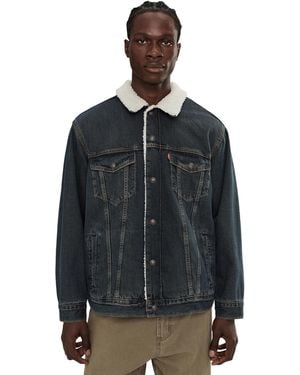 Levi's ®, , Relaxed Fit Sherpa Trucker, Night Shadows, Large - Black
