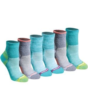 Eddie Bauer Dura Dri Moisture Control Quarter Socks Multipack - Blue