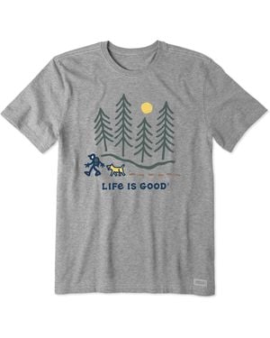 Life Is Good. Standard Crusher Tee - Gray