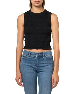 Guess Eco Sleeveless Claire Smock Tank Top - Black