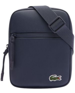 Lacoste S Lcst Small Flat Crossbody Bag - Blue