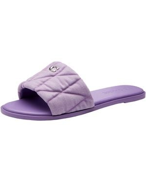 COACH Quilted Denim Holly Sandal Flat - Purple