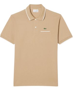 Lacoste Classic Fit Pocket Accent L.12.12 Polo Shirt - Natural