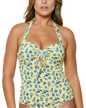 Jessica Simpson Standard Mix & Match Floral Bikini Swimsuit Separates - Green
