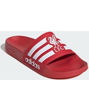 adidas Liverpool Fc Adilette Shower Slide Sandal - Red