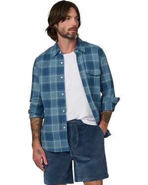 Joe's Jeans Jeans The Reynolds Plaid Shirt Long Sleeve Pocket Button Down - Blue