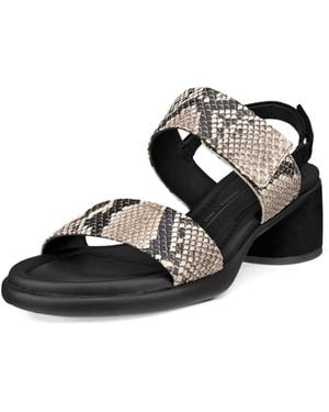 Ecco Sculpted 35 Luxe Strap Heeled Sandal - Nero