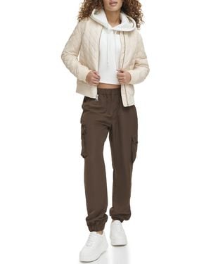 Levi's Diamond Quilted Bomber Jacket - Natural
