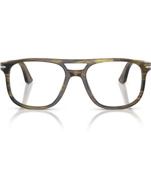 Persol Po3329v Greta Aviator Prescription Eyewear Frames - Black