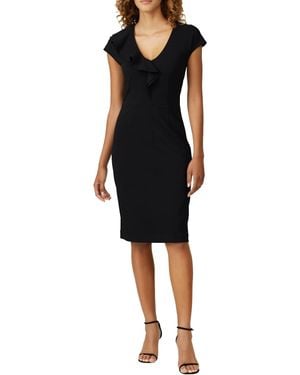 Kate Spade Rent The Runway Pre-loved Ruffle Matte Crepe Dress - Black