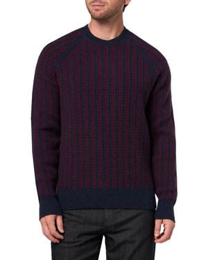 Brooks Brothers Merino Wool Jacquard Dot Pattern Sweater - Blue