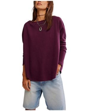 Free People Latte Blues Thermal Solid - Purple
