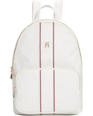 Tommy Hilfiger Lightweight Poppy Fashion Backpack With Laptop Sleeve - White