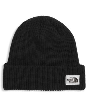 The North Face Salty Bae Lined Beanie Cuffed Winter Hat - Black