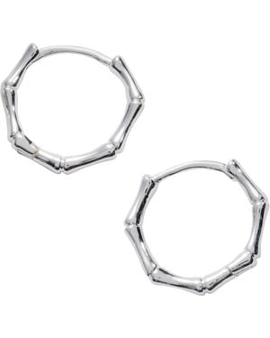ALEX AND ANI Bamboo Huggie Hoops - Multicolor