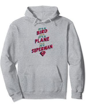 Amazon Essentials Dc Comics It's A Bird It's A Plane It's Superman Pullover Hoodie - Gray