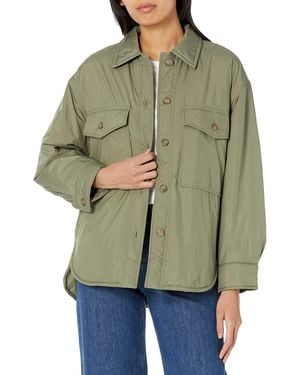Velvet By Graham & Spencer S Drea Puffer Shacket Coat - Green