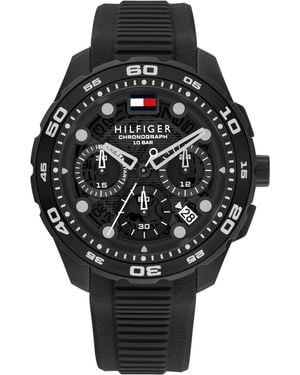 Tommy Hilfiger Reloj Analog para de Quartz con Correa en Silicone 1792233 - Negro