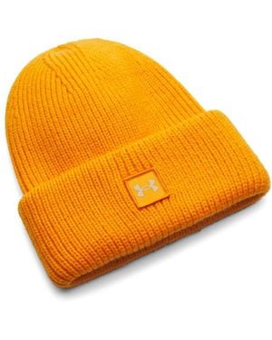 Under Armour Halftime Ribbed Beanie, - Orange