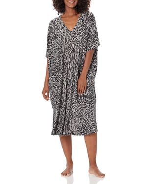 Natori Caftan Length 42",charcoal/black,x-small - Gray