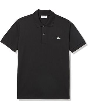Lacoste Classic Fit Embroidery Detail Mini-piqué Polo - Black
