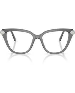 Swarovski Sk2045f Low Bridge Fit Prescription Eyewear Frames - Black