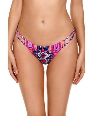 Lucky Brand Standard Boho Blast Hipster Bikini Bottom - Pink