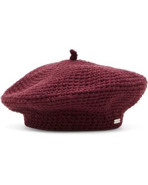 Steve Madden Chunky Knit Beret - Red
