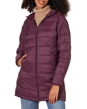 Amazon Essentials Lichtgewicht Waterbestendig Packable Puffer Coat Down Alternatief - Paars