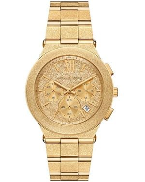 Michael Kors Billie Chronograph Gold-tone Stainless Steel Bracelet Watch - Metallic