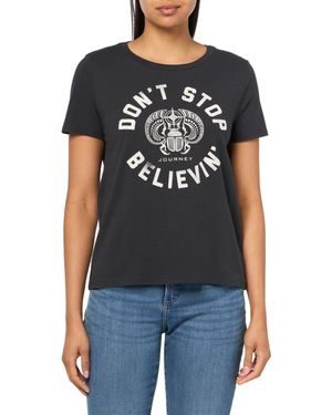 売れ筋商品|||ラッキーブランド カットソー トップス レディース Women's Cotton Don't Stop Believin' Sequin Crewneck Tee Tarmac Lucky Brand Cotton Don't Stop Believin' Sequin Crewneck Tee